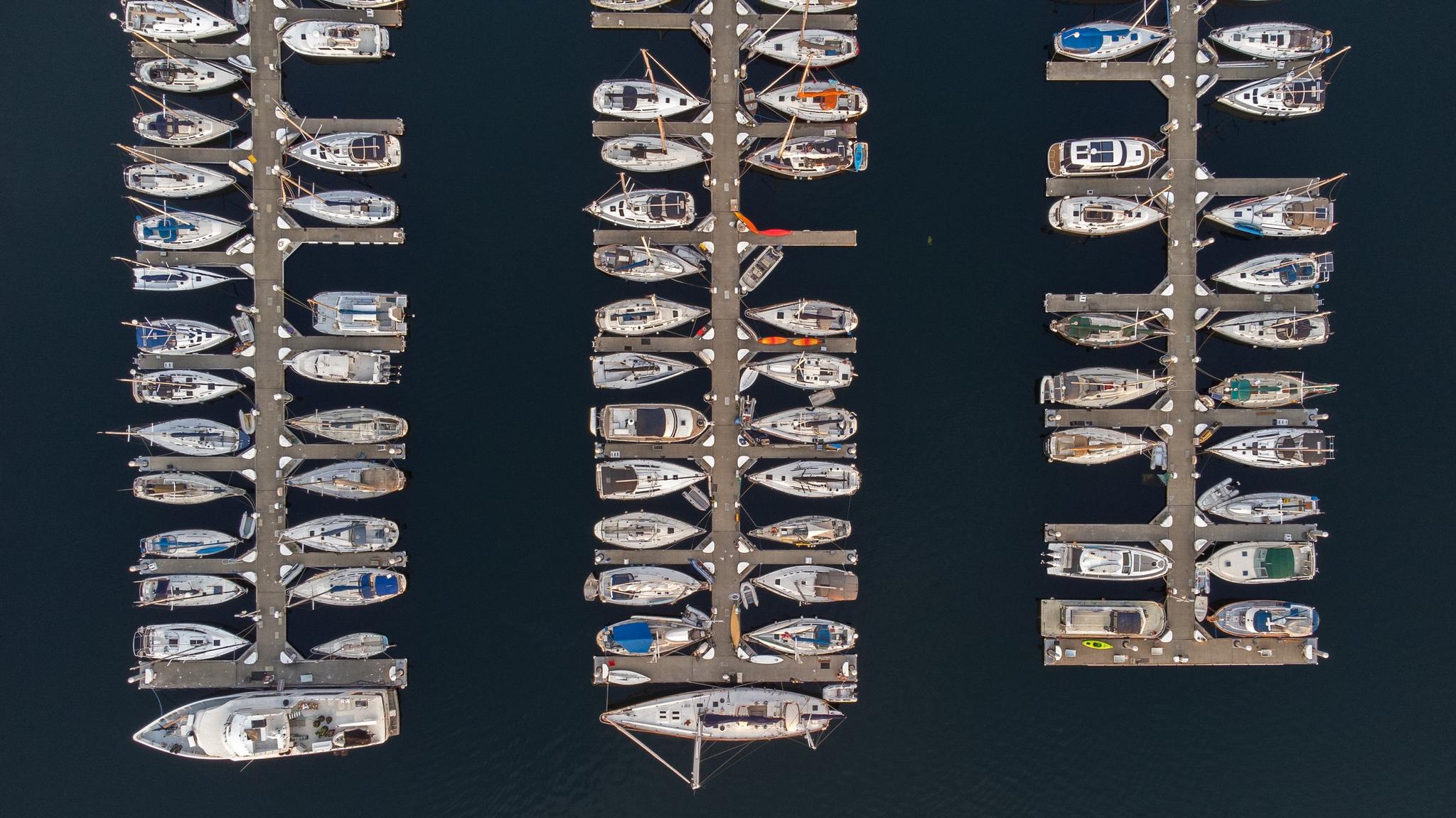 Docked Boats in Twilight