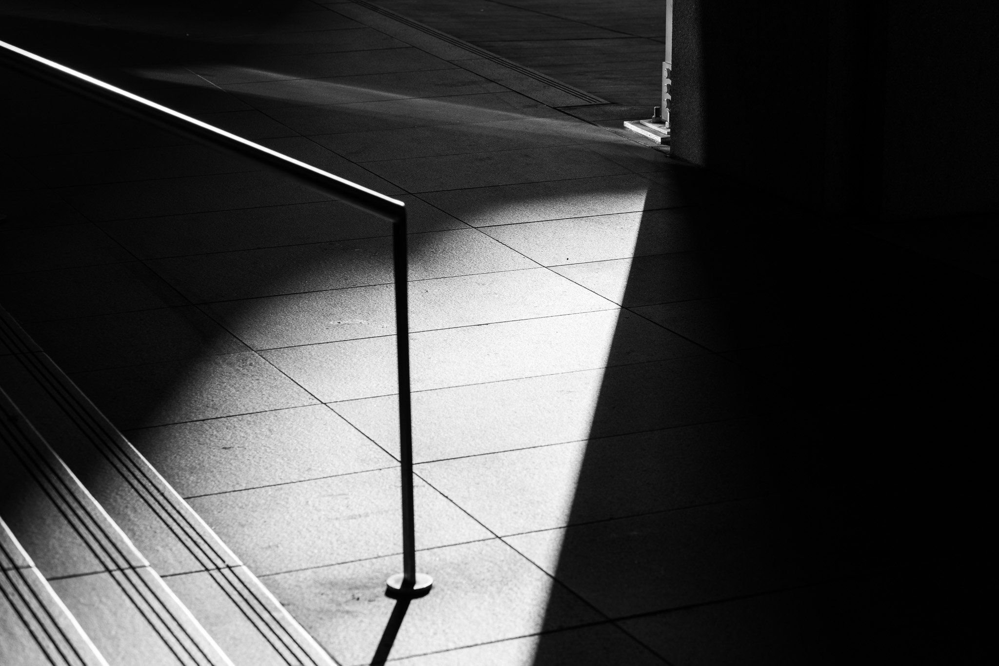 Shadowed Staircase in Gray