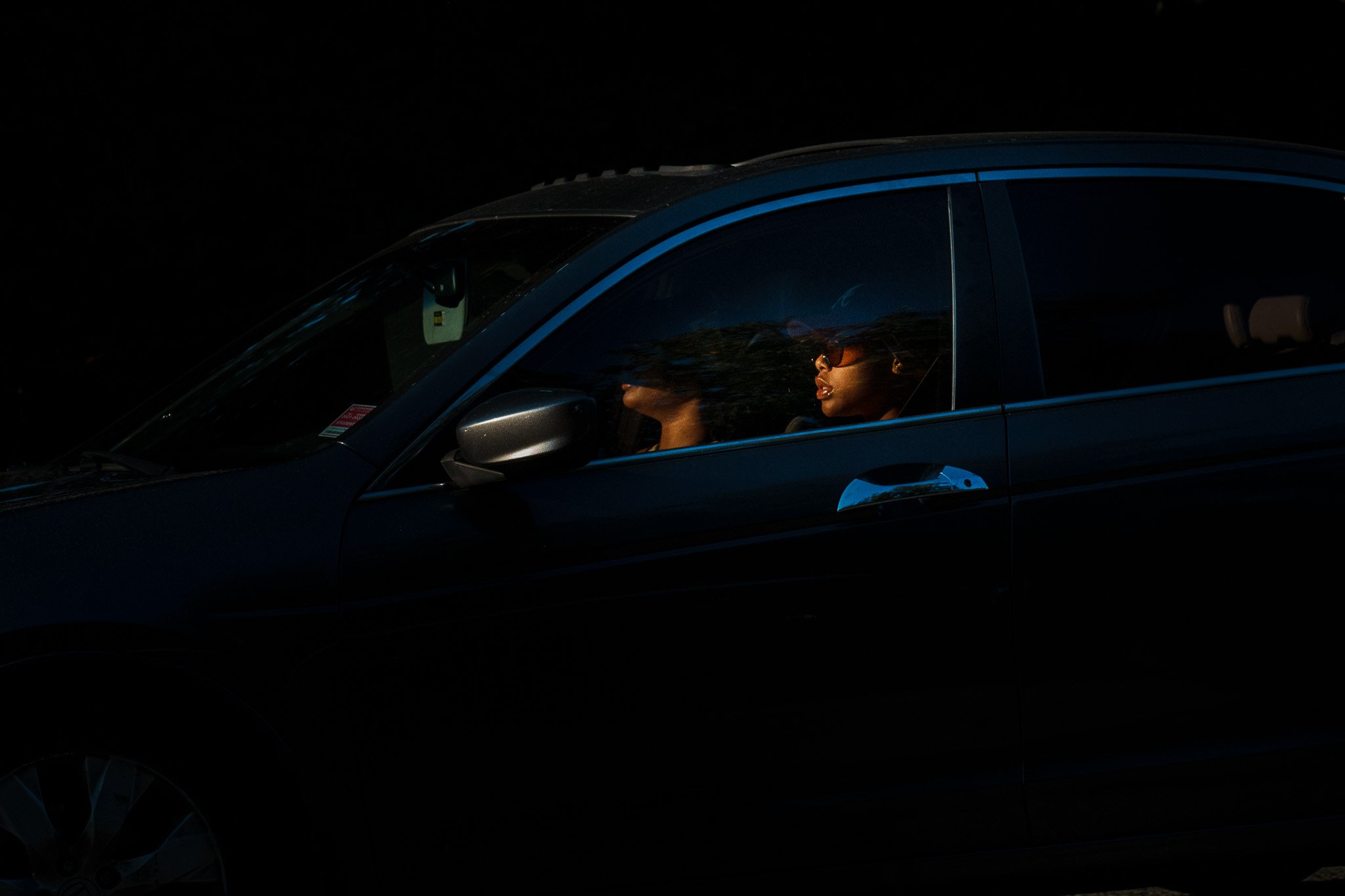 Shadows on a Black Car