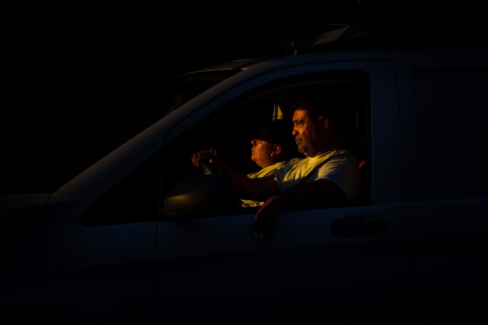 Van in Yellow Light