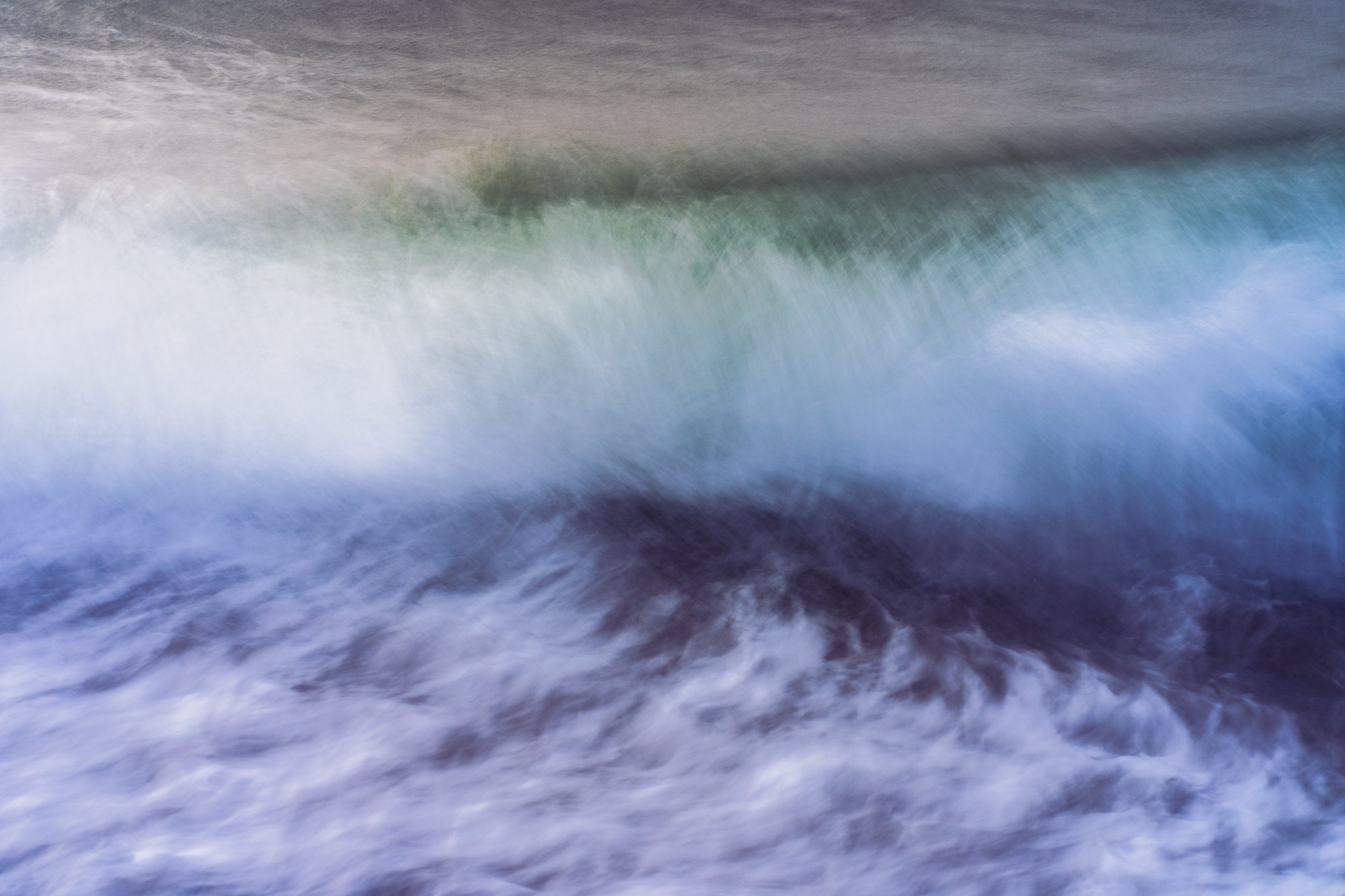 Sunlit White Ocean Wave