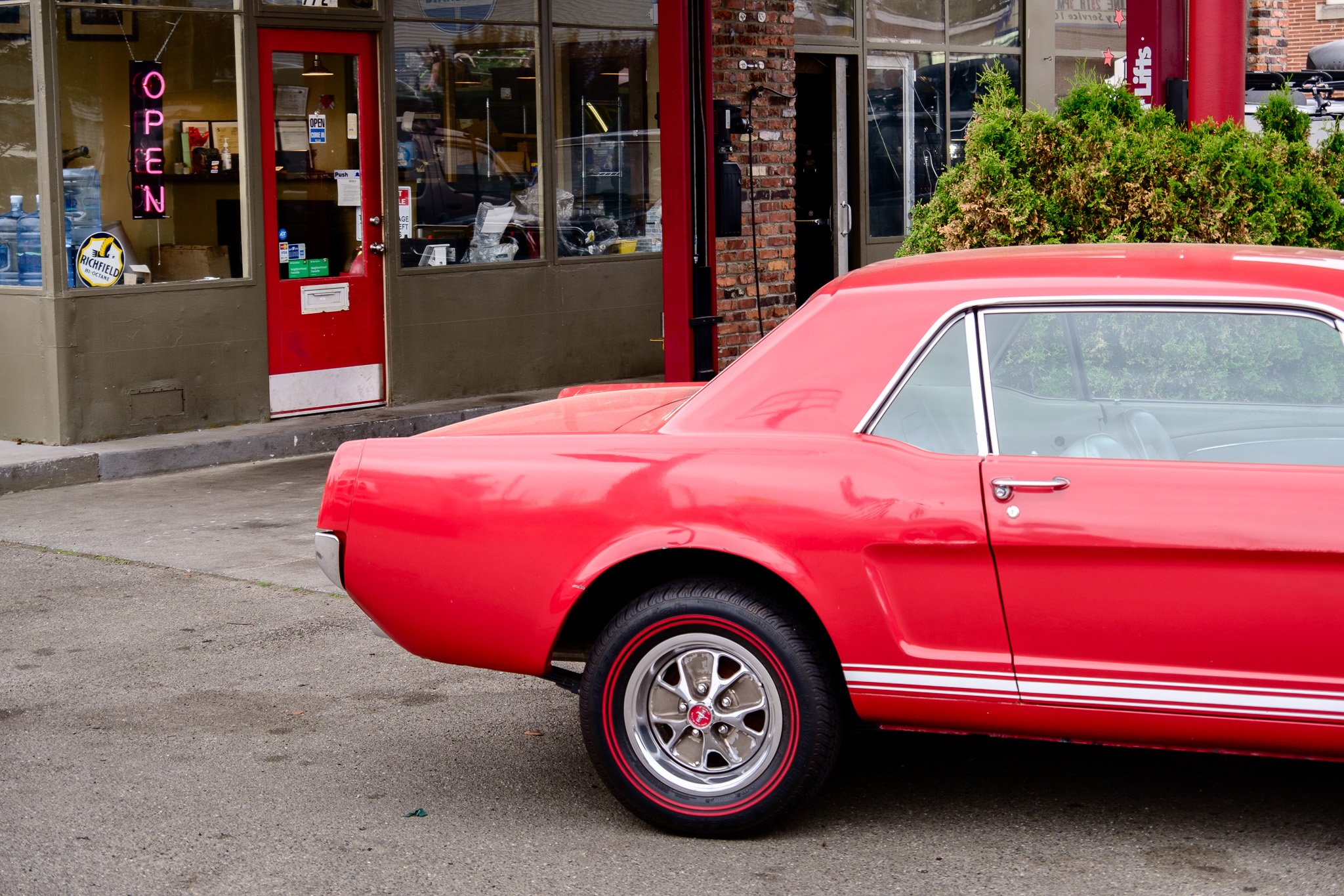 Vintage Mustang in Neon Glow