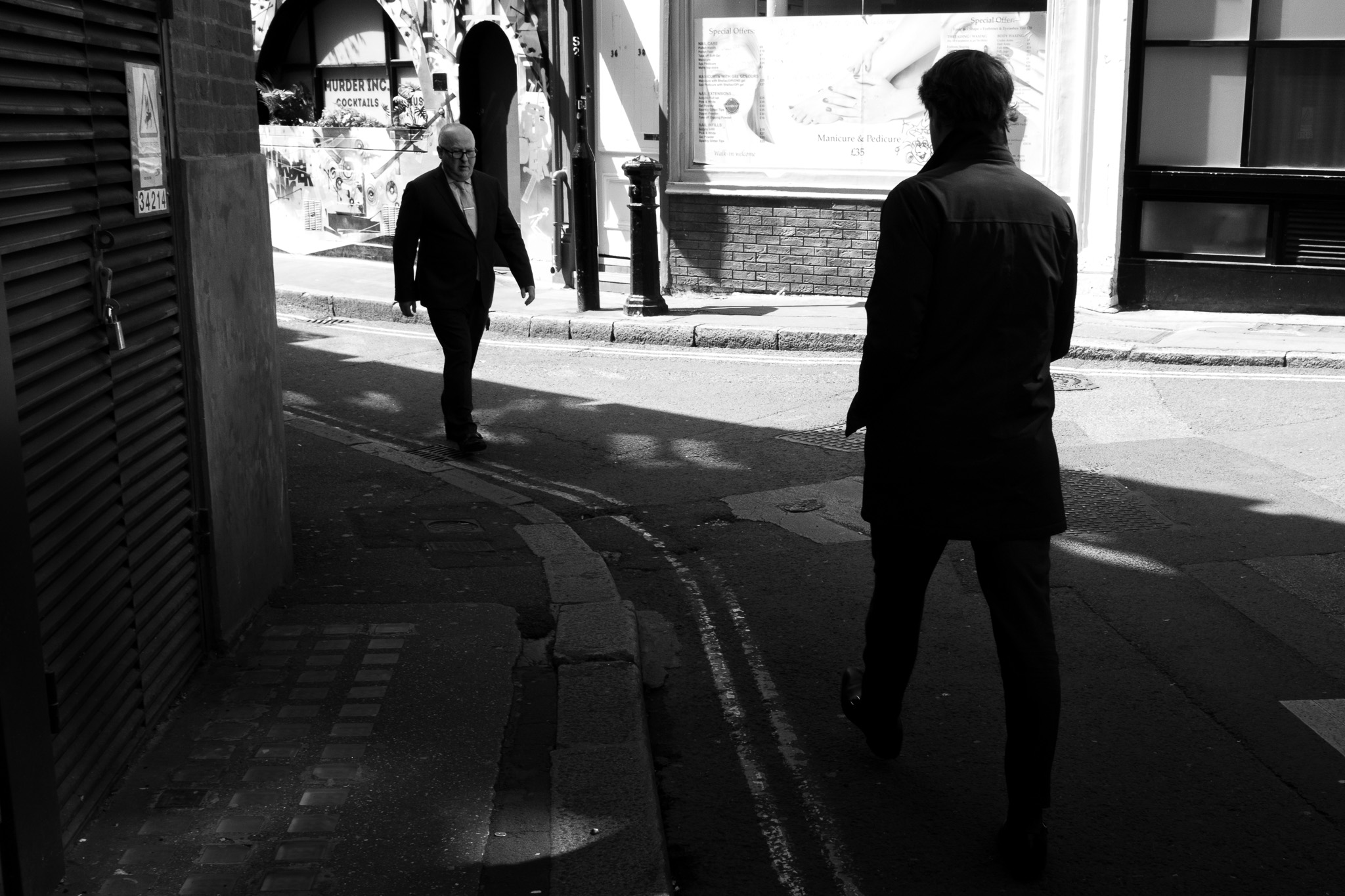 Opposites on the Sidewalk