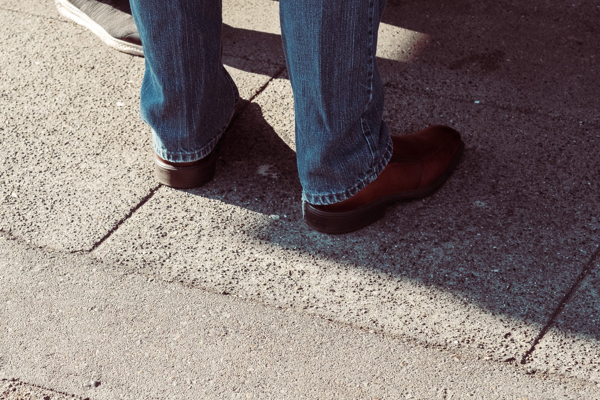 Shadows on Concrete Footsteps