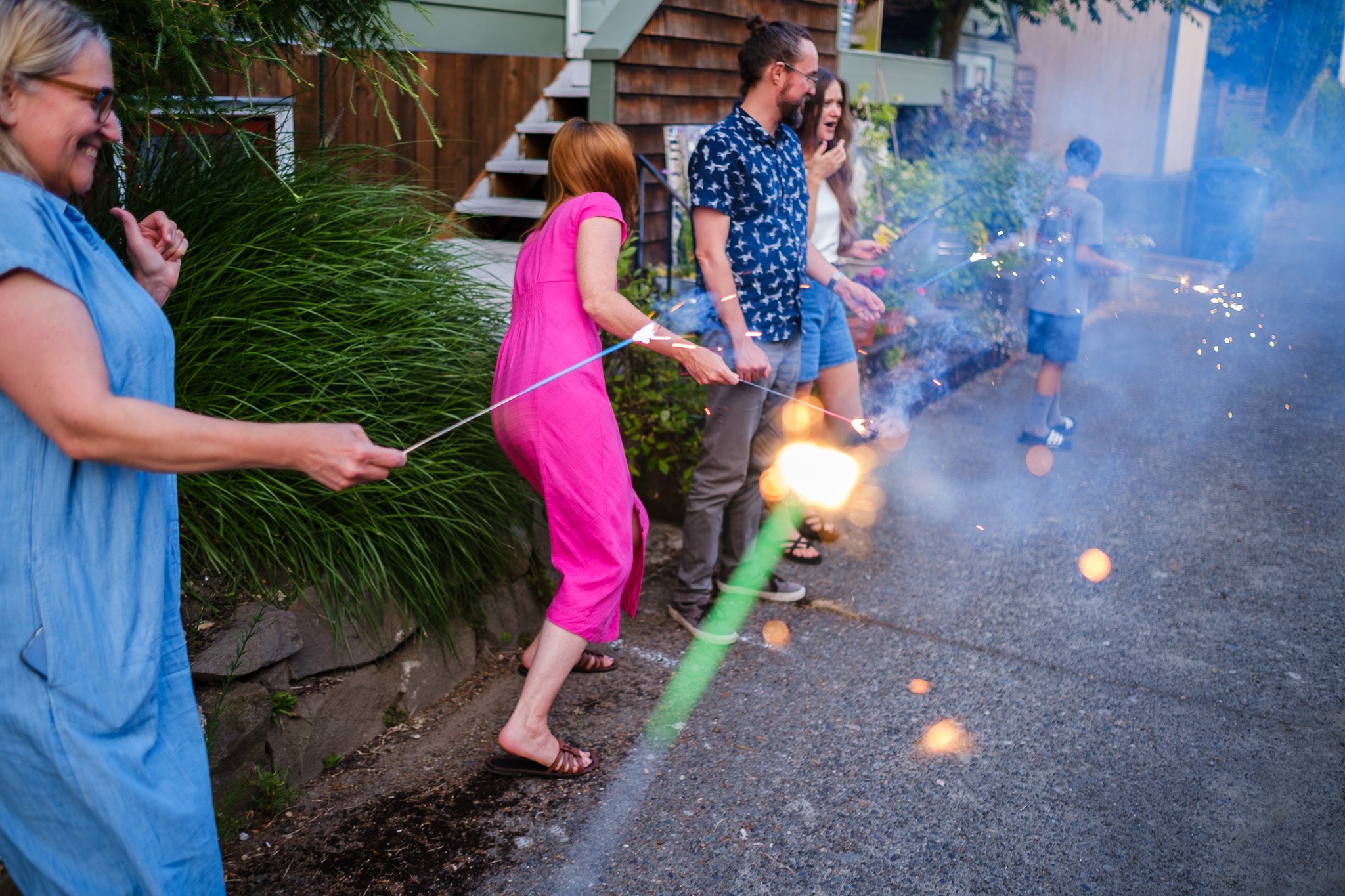 Sparklers on a Summer Night