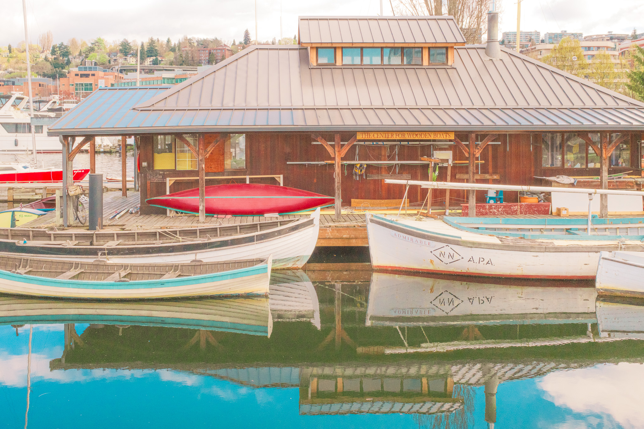 Docks with Painted Boats