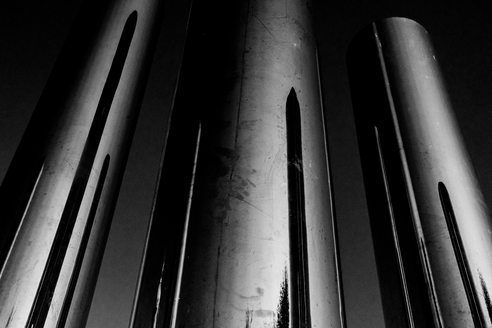 Metal Poles in Shadow