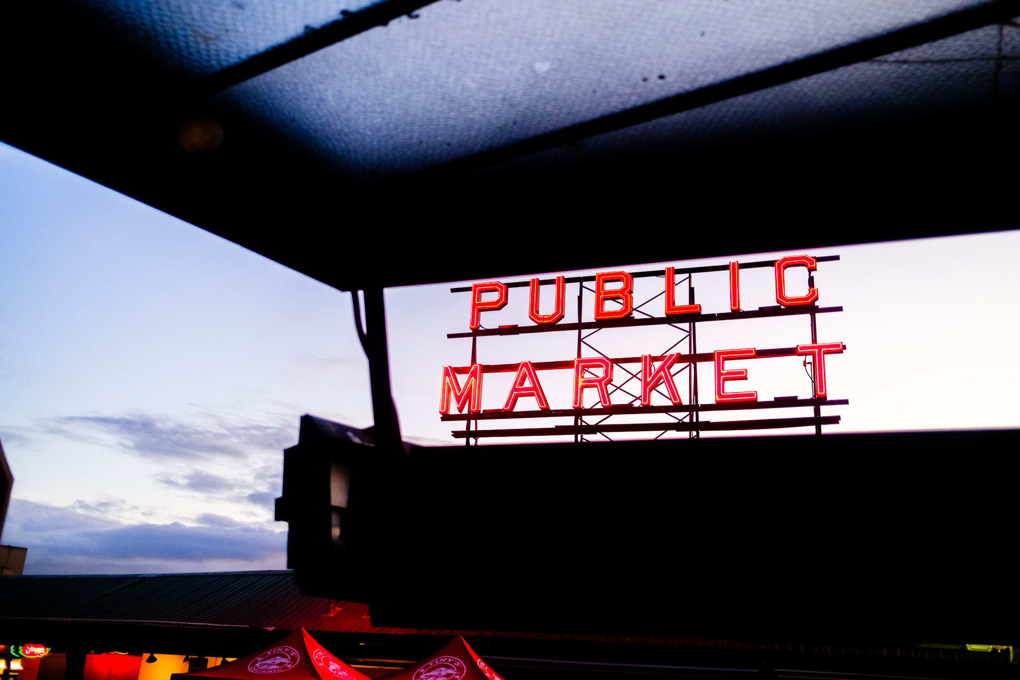 Neon Public Market Sign