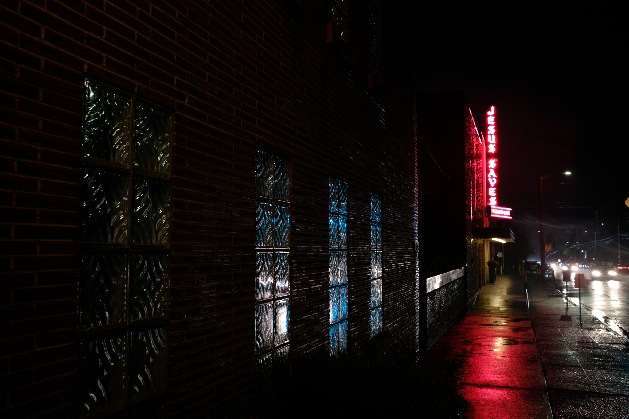 Shadows on the Brick Building