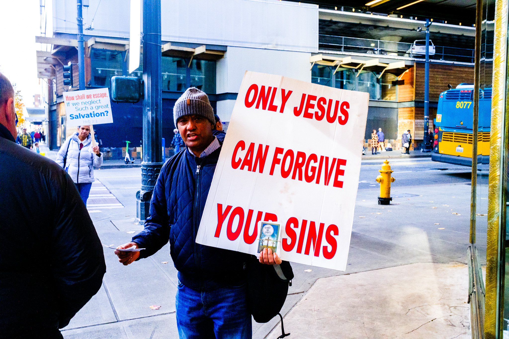 Man Holds Sinful Sign