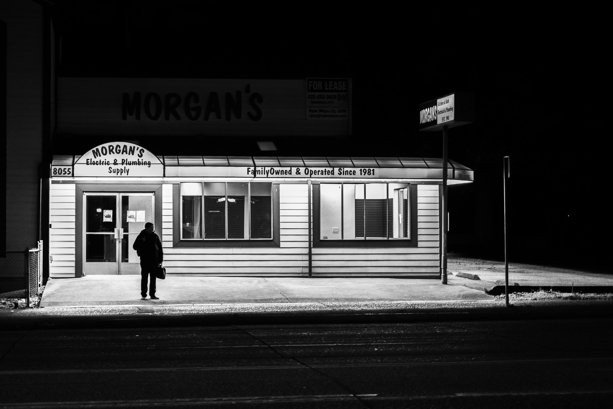 Morgan's Building at Night