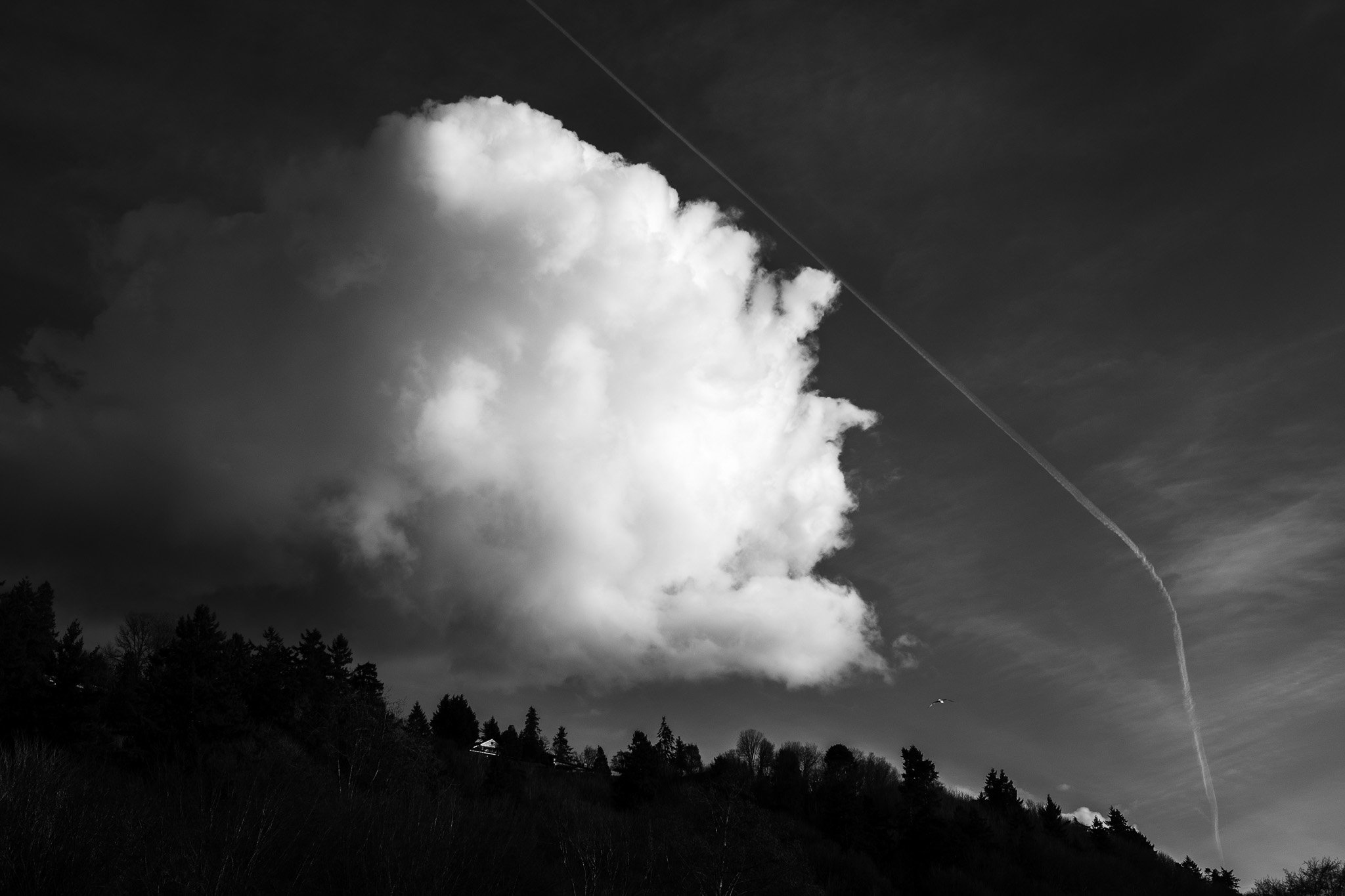Stormy Sky Over Hillside