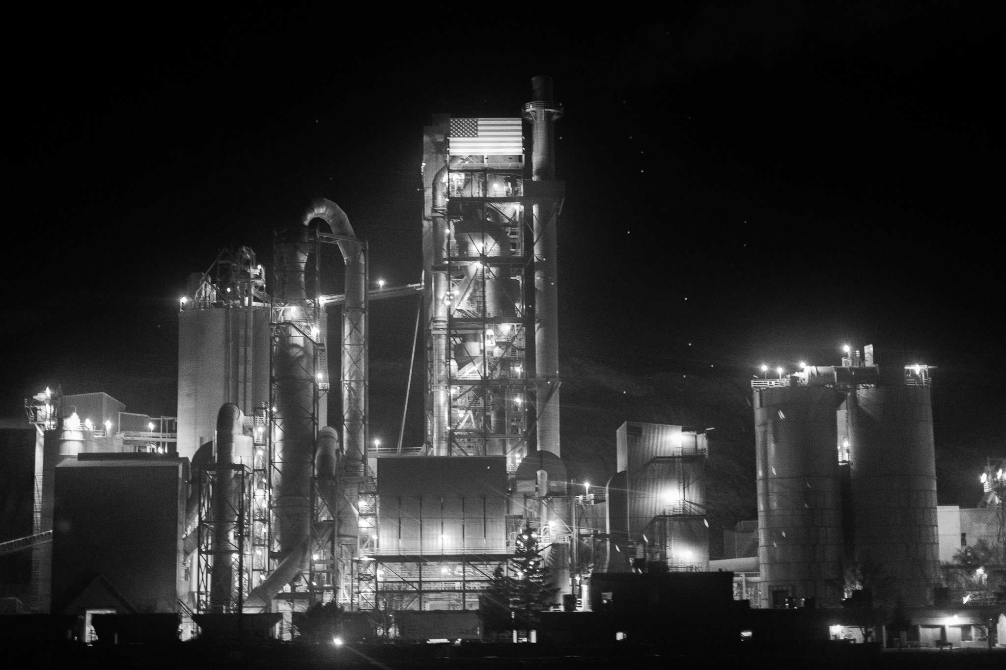 Factory Under Golden Light