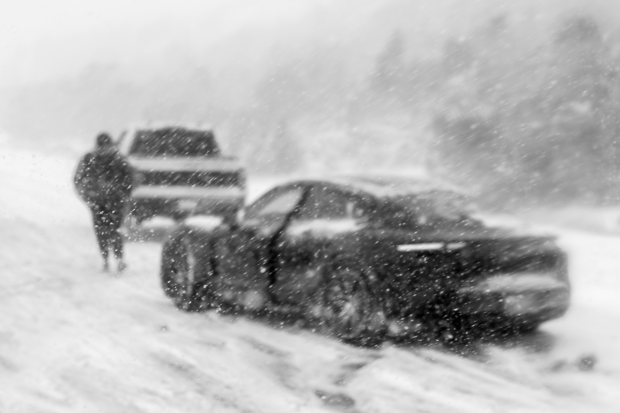 Abandoned Vehicle in Snowstorm