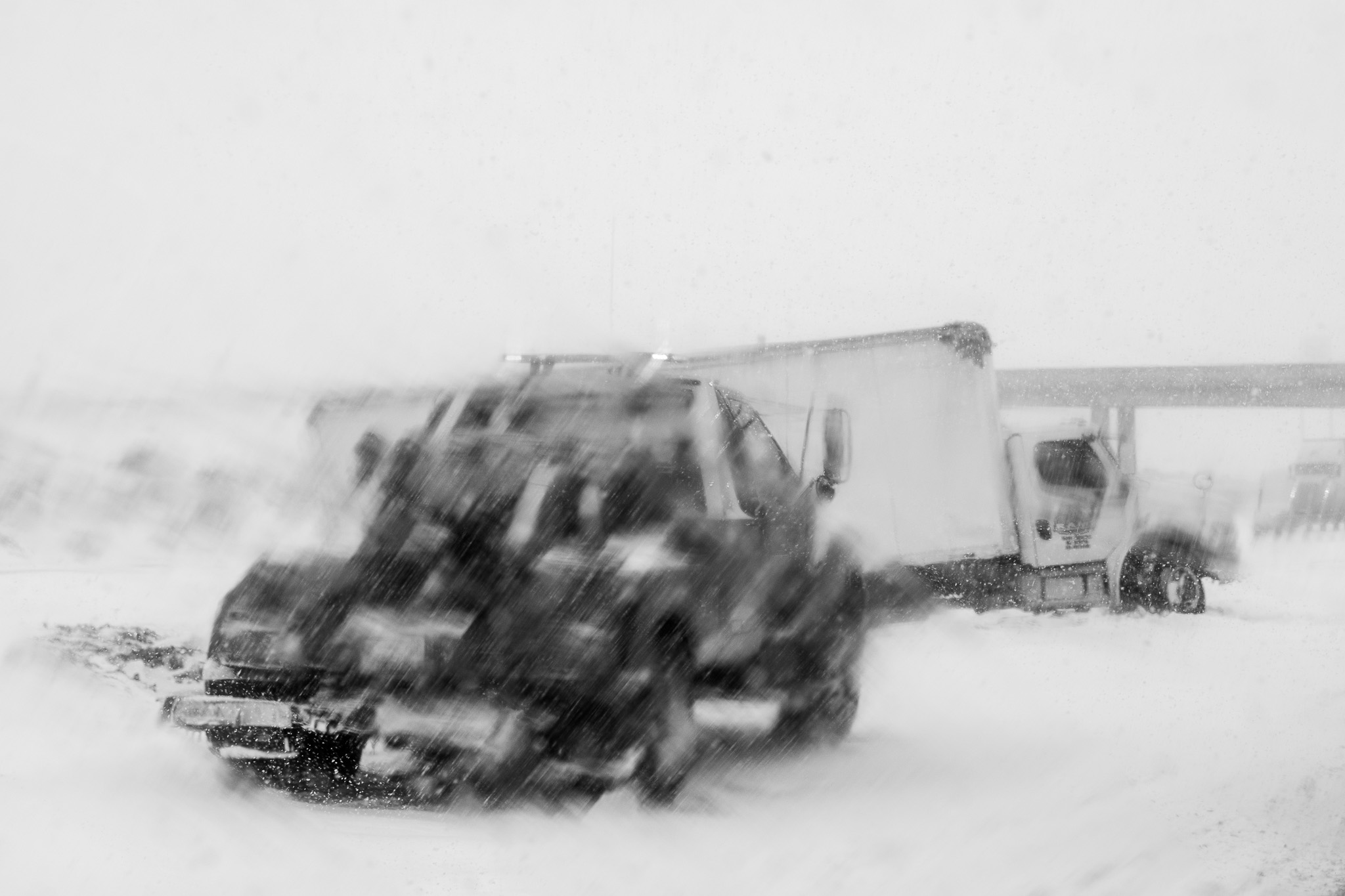 Snowy Roadside Scene