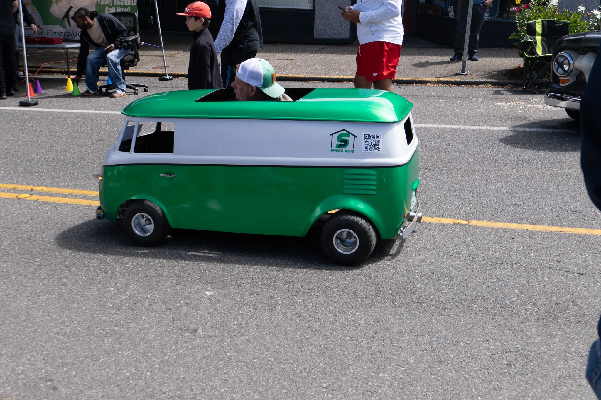 Festive Toy Van Parade