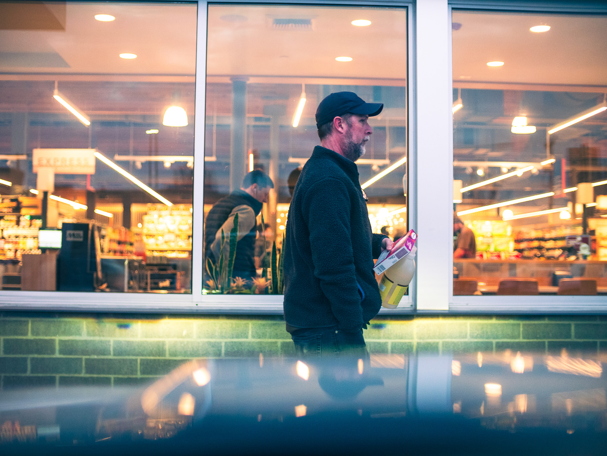 Man in Reflective Moment