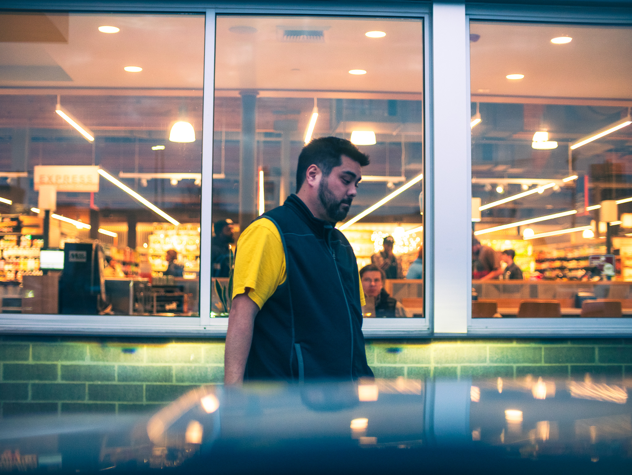Man Lost in Reflection