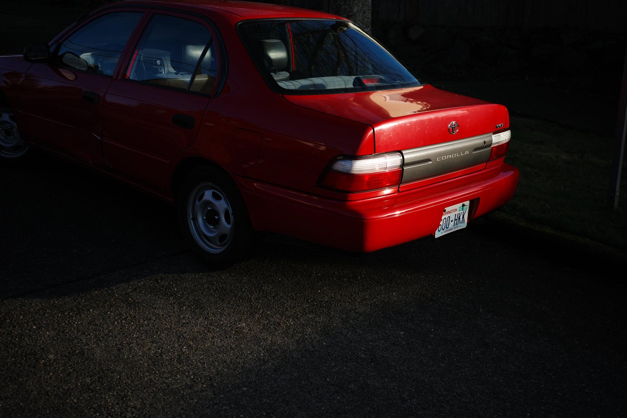 Red Toyota on the Road