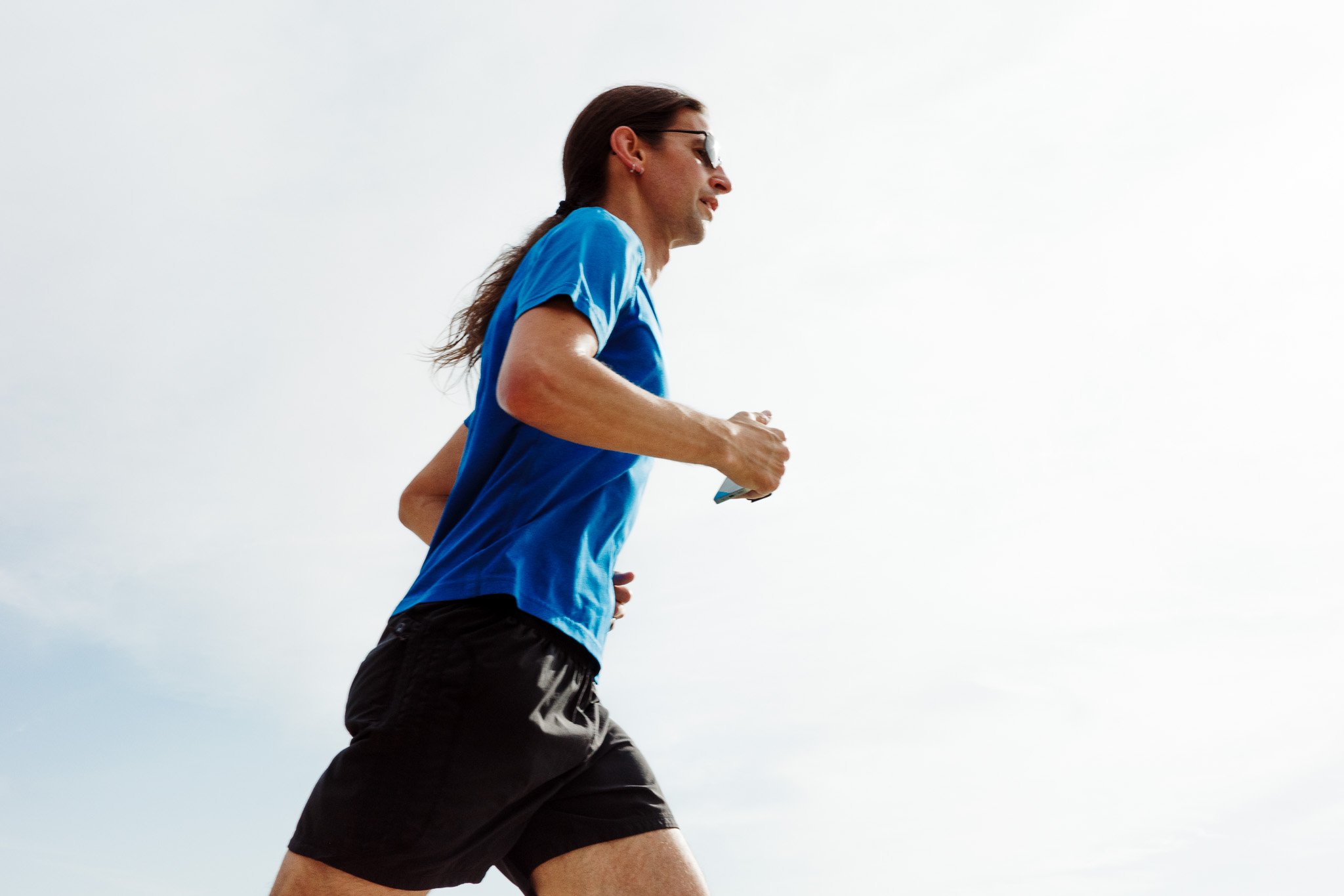 Man in Motion with Focus