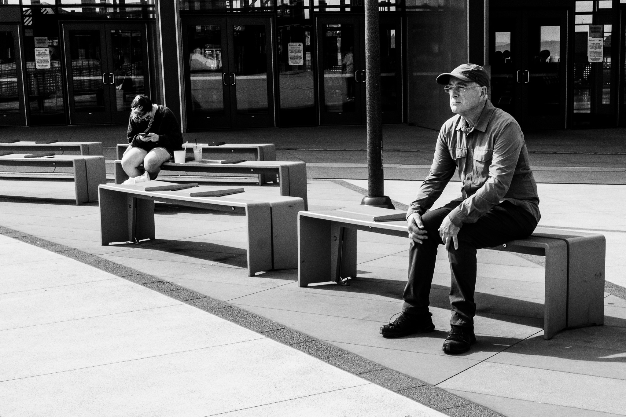 Man in contemplative silence