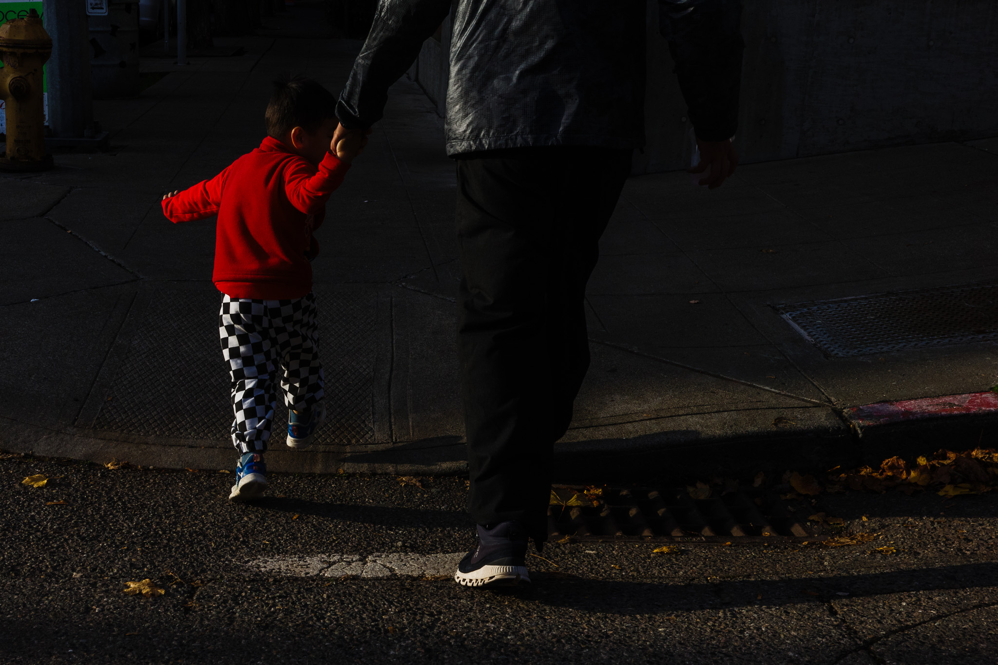 Father and Son Stroll Together