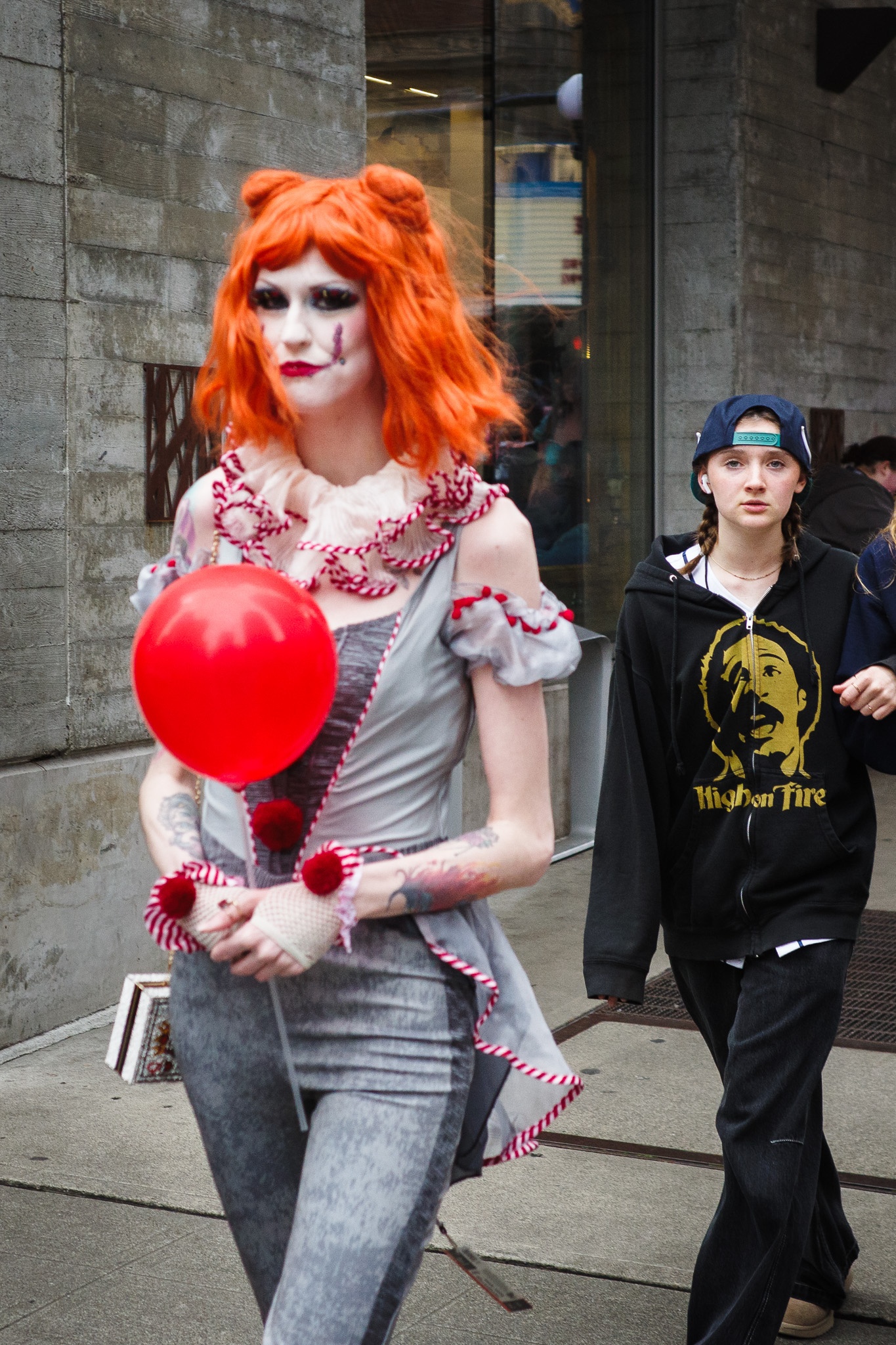 Urban Contrast: Clown Encounter