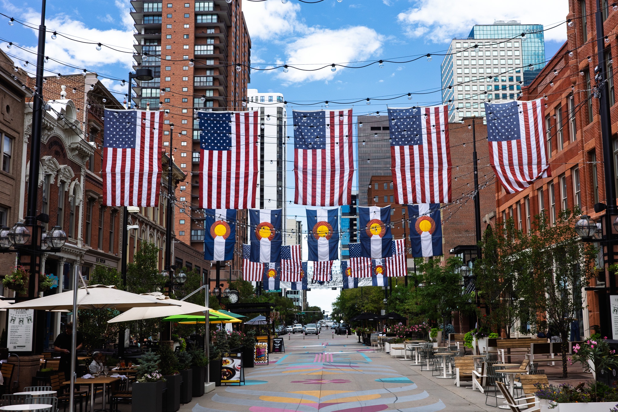 Flag-Filled Urban Vibrance