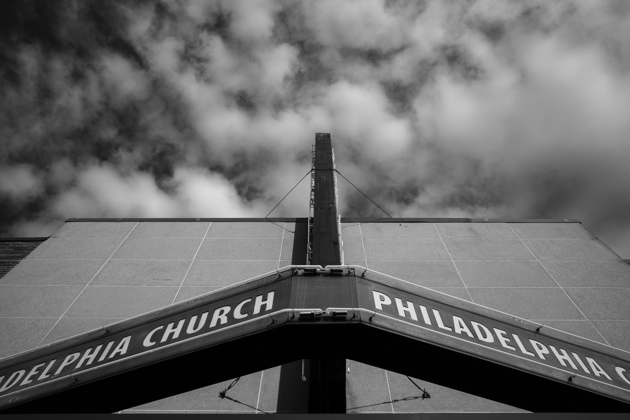 Gray Church Sign in Philadelphia