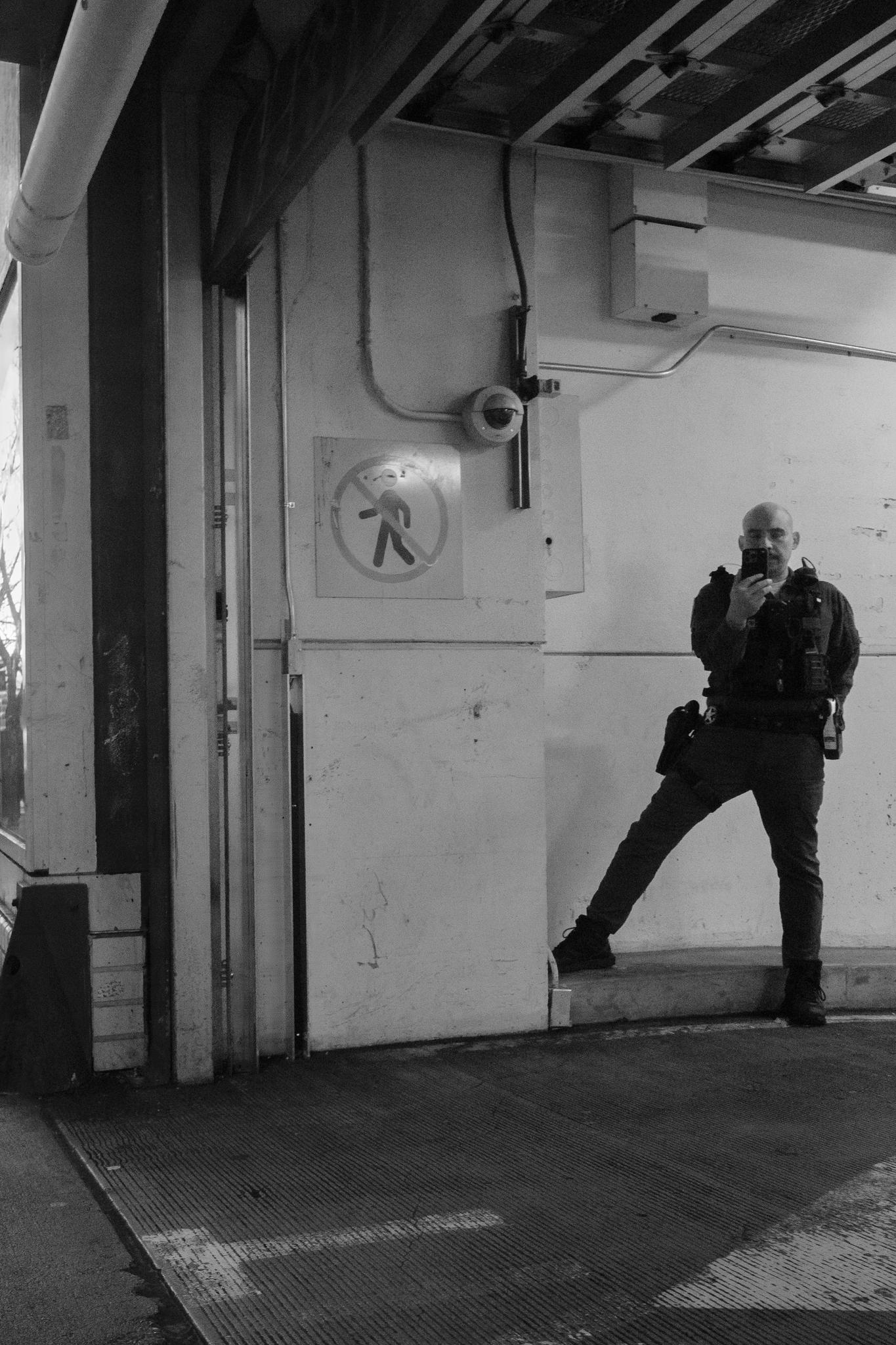 Man in Suspenseful Stance