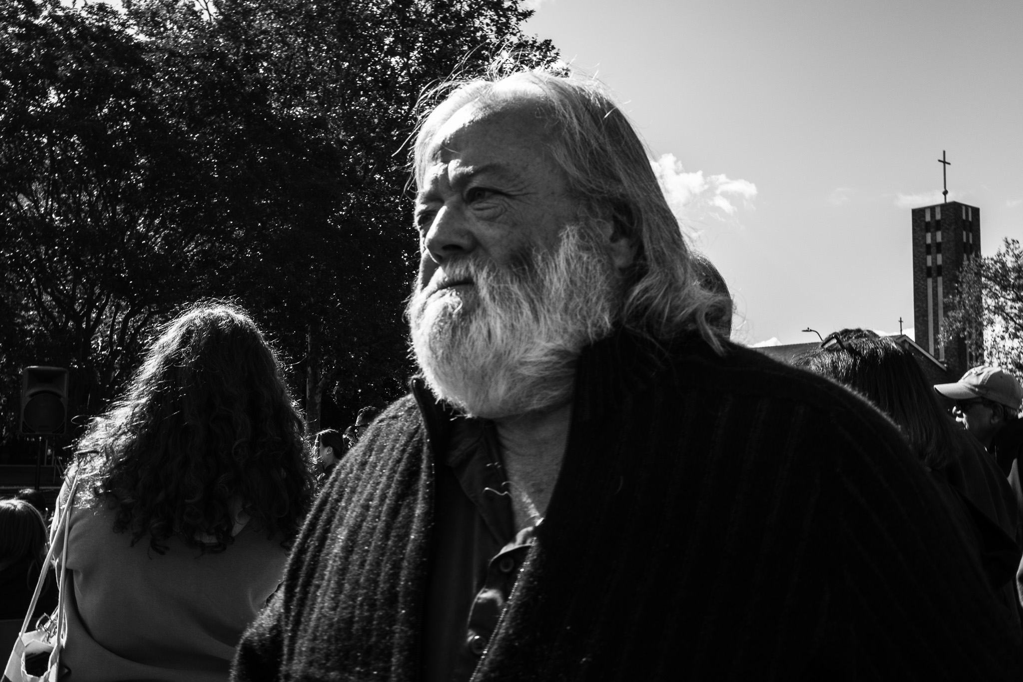 Man in contemplative solitude