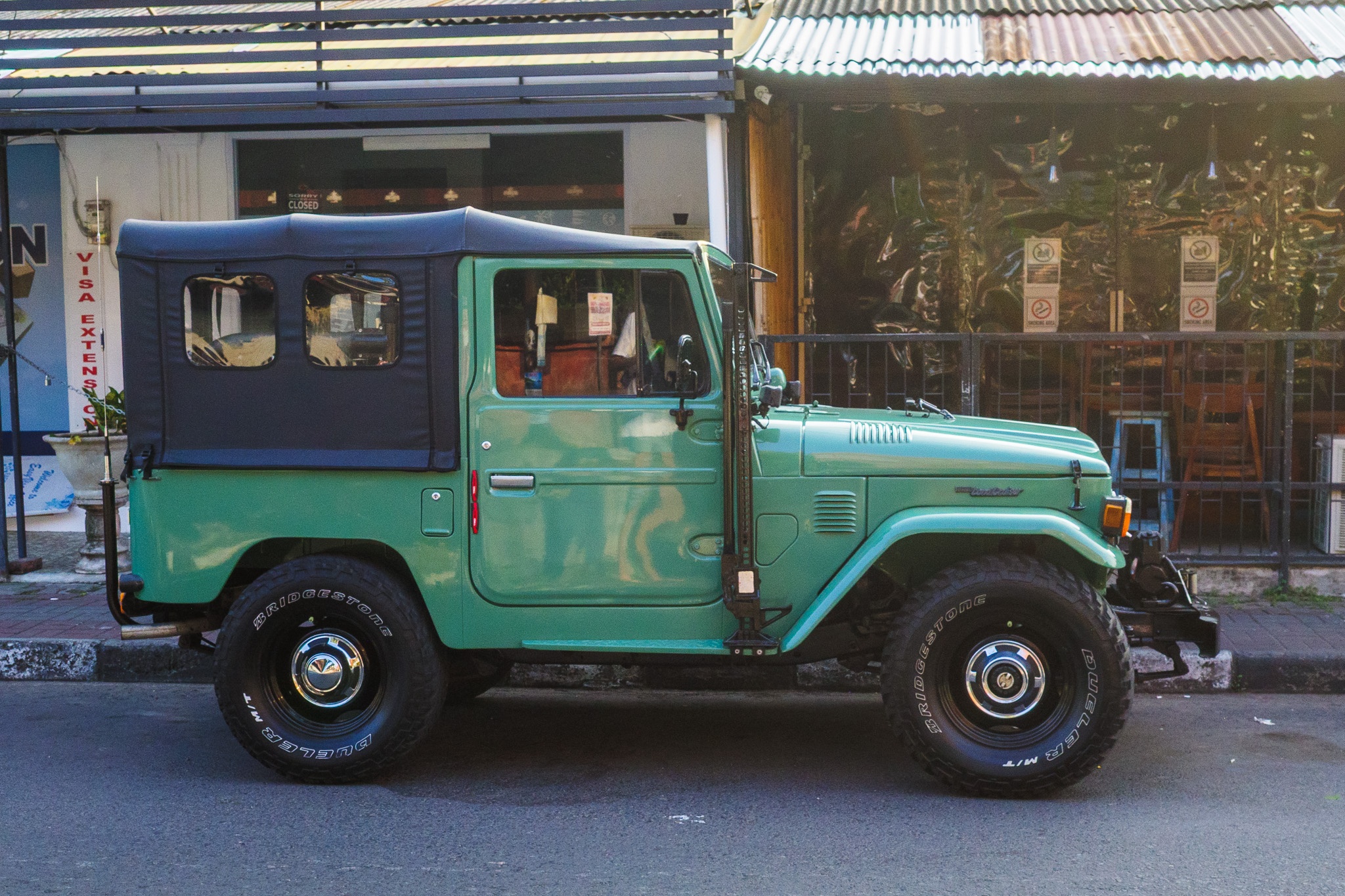 Classic Jeep in Urban Scene