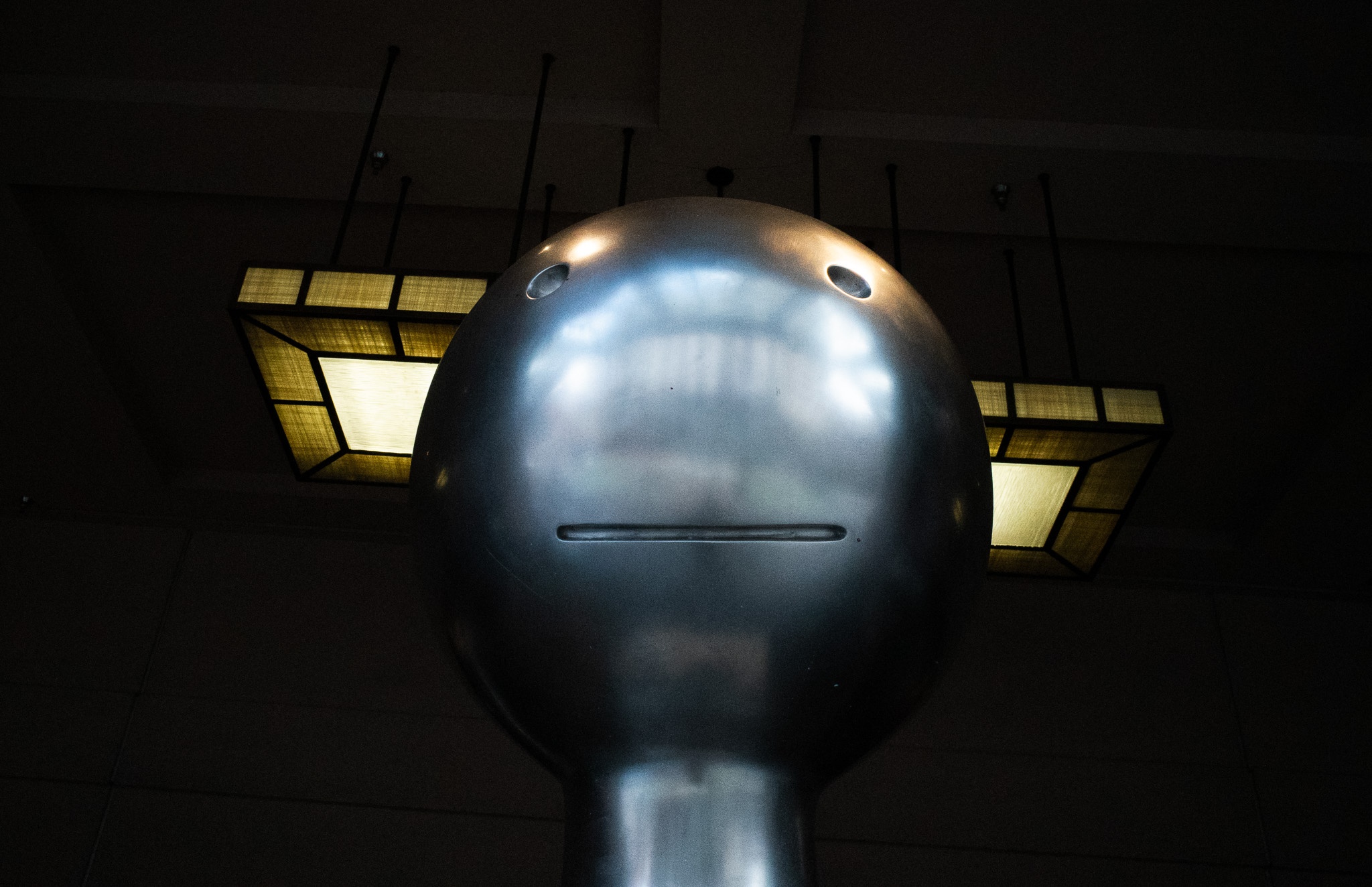 Modern Metallic Face Sculpture