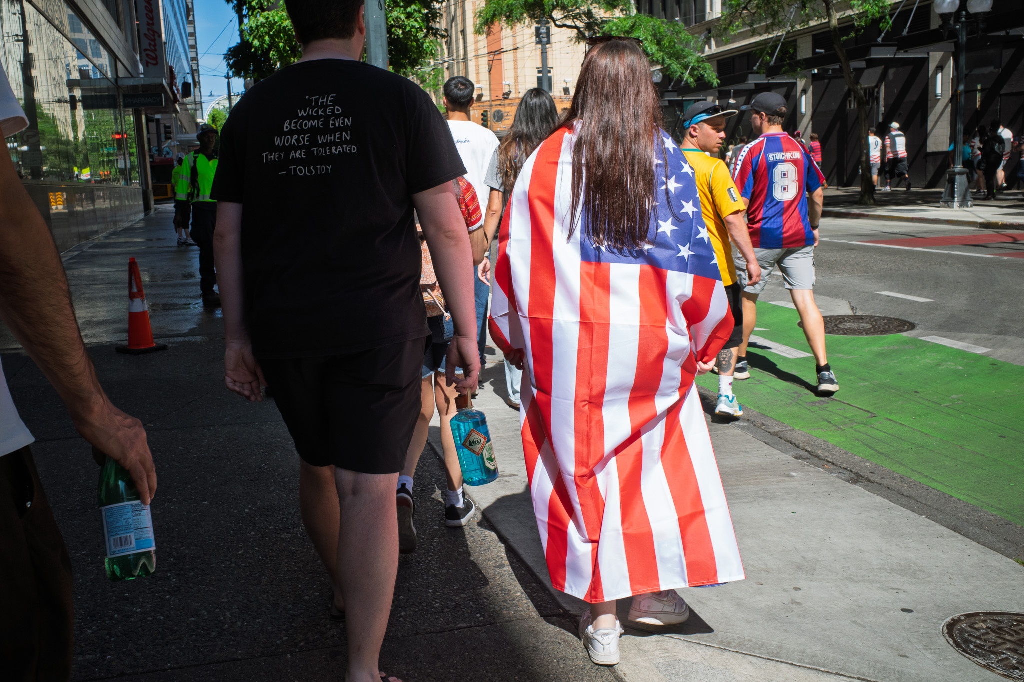 Patriotic Stroll in the City