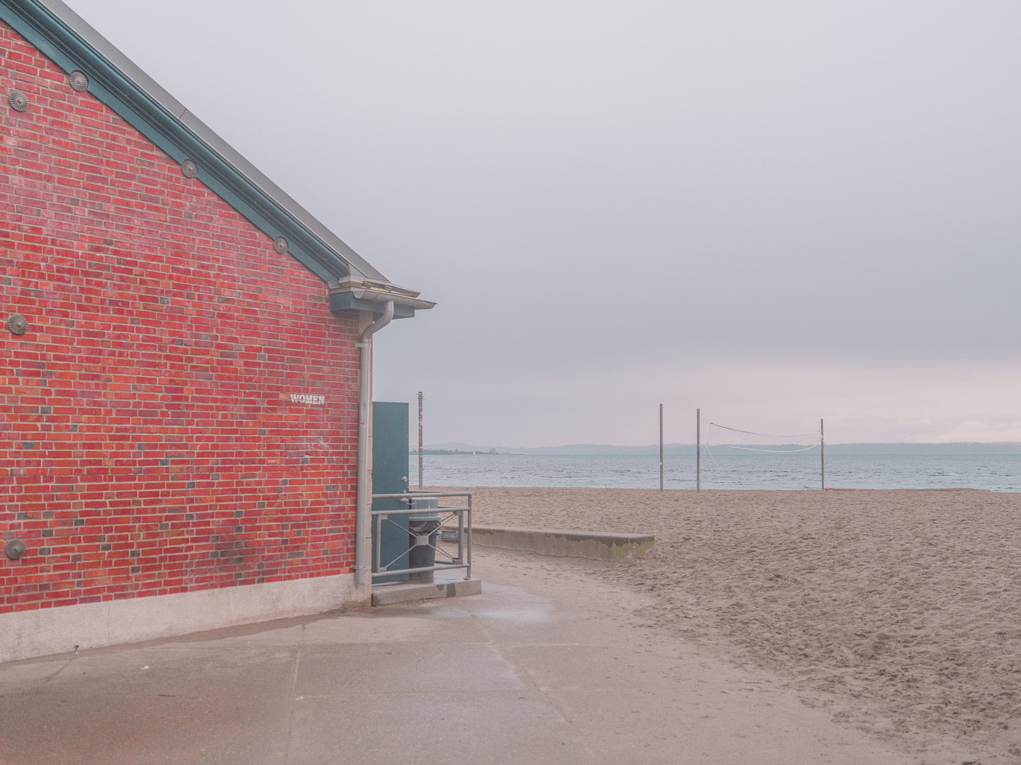 Rainy Day Coastal Scene