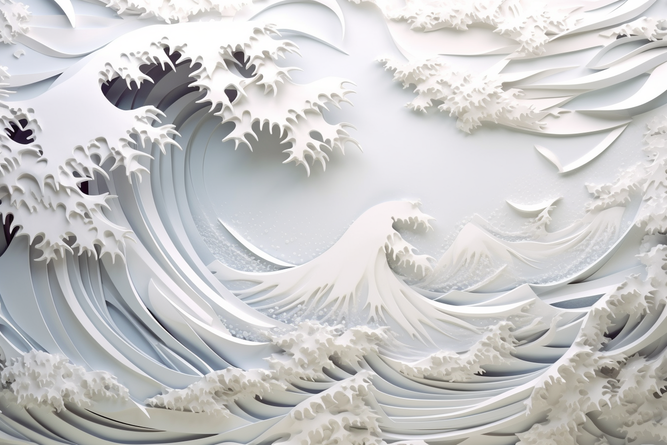 Cut Wave Collage Art